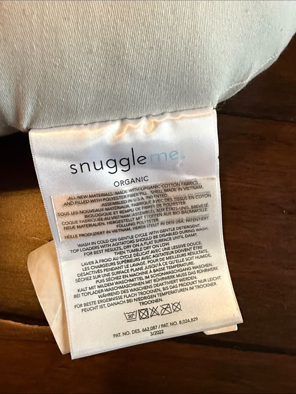 Snuggle Me Organic Neutral Ivory Infant Lounger - Picture 3 of 4